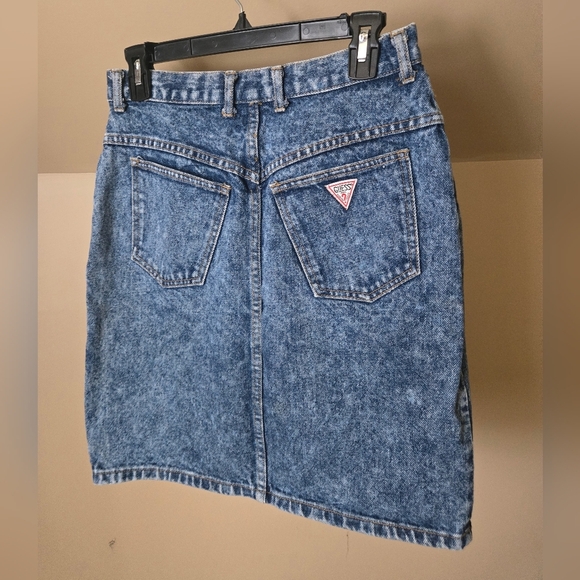 VINTAGE Guess by Marciano Vintage Distressed Denim High Rise Mini Skirt - Picture 3 of 5